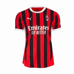 AC Milan 24/25 Authentic Jersey - Mens Quick-Dry Fabric Buttery Soft Fabric
