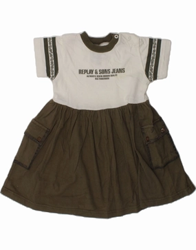 Effortless Wear Mood Flex REPLAY AND SONS Baby Girls Graphic A-Line Dress 12-18 Months Khaki