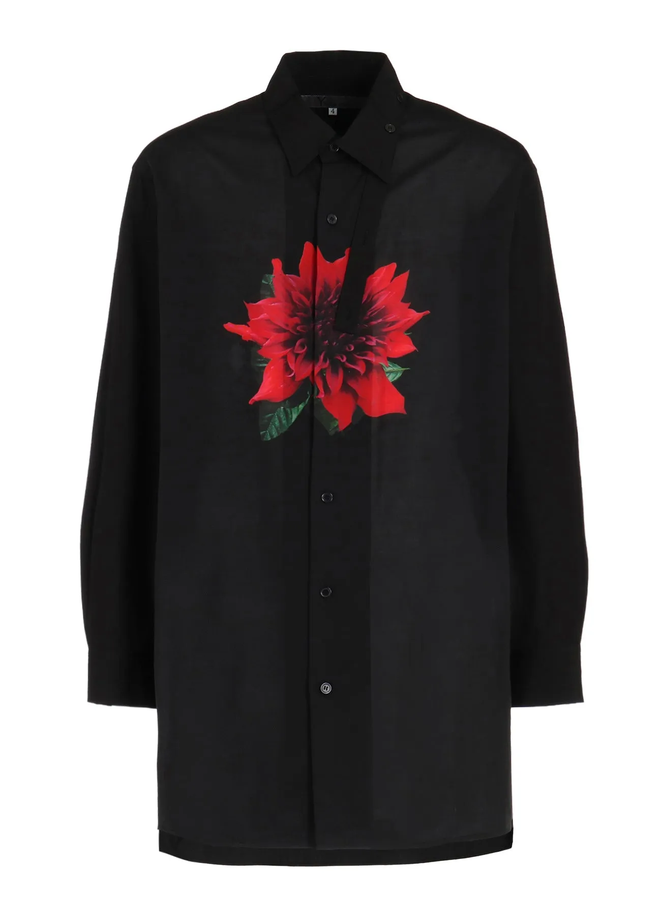 OVERSIZED SILHOUETTE SHIRT IN BROAD AND CELLULOSE ?C BLACK DAHLIA Durable Fabric All-Weather Ready