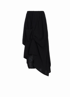 Daily Confidence Smooth Finish STRIPE IRREGULAR HEM SKIRT