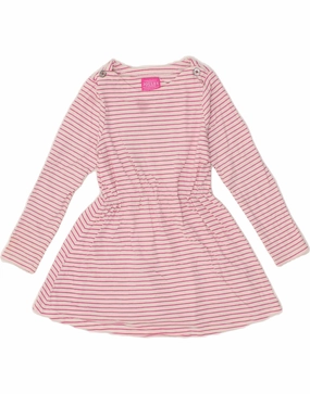 Cool Finish Texture Rich JOULES Baby Girls A-Line Dress 3-6 Months Pink Striped Cotton