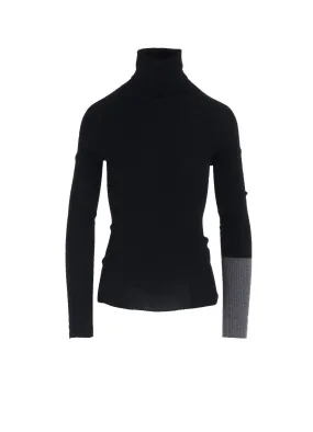 RIB COLOR COMBI HIGH NECK PO Luminous Thread Accents