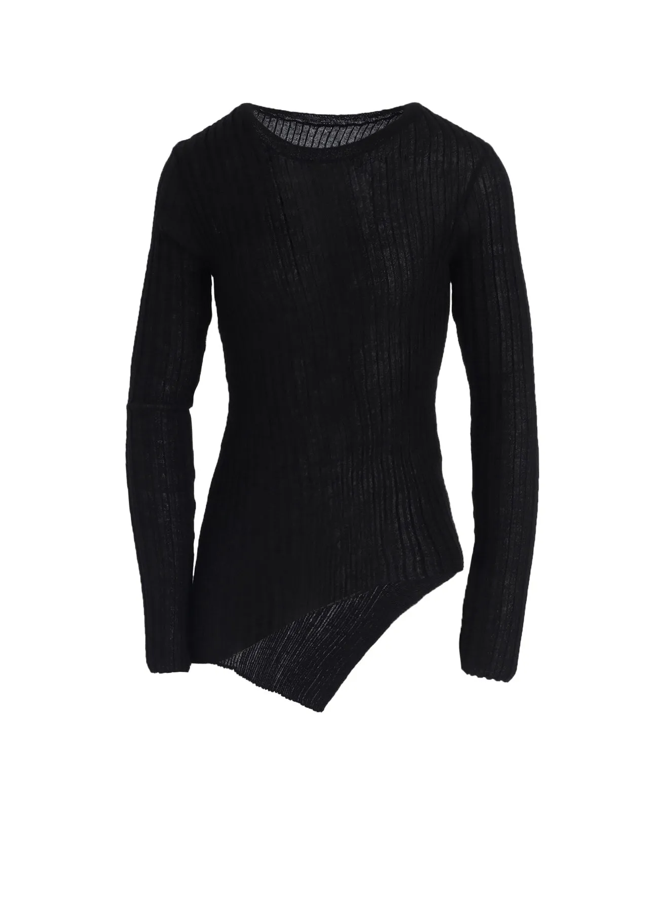 RIB DIAGONAL ROUND NECK PO Quick Fit Shrink Resistant Process