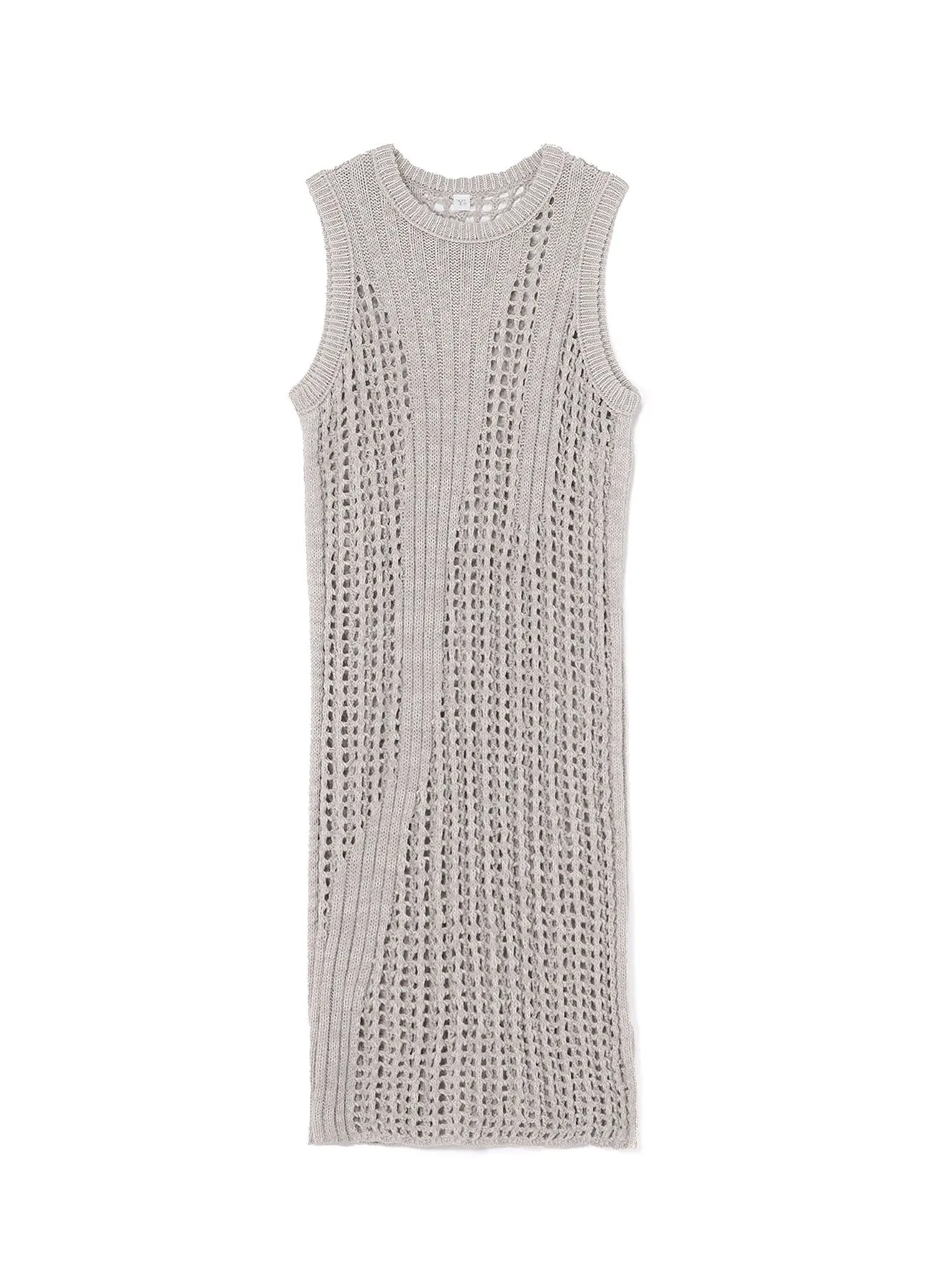 RIB STITCH/MESH SLEEVELESS DRESS Stretchable Material