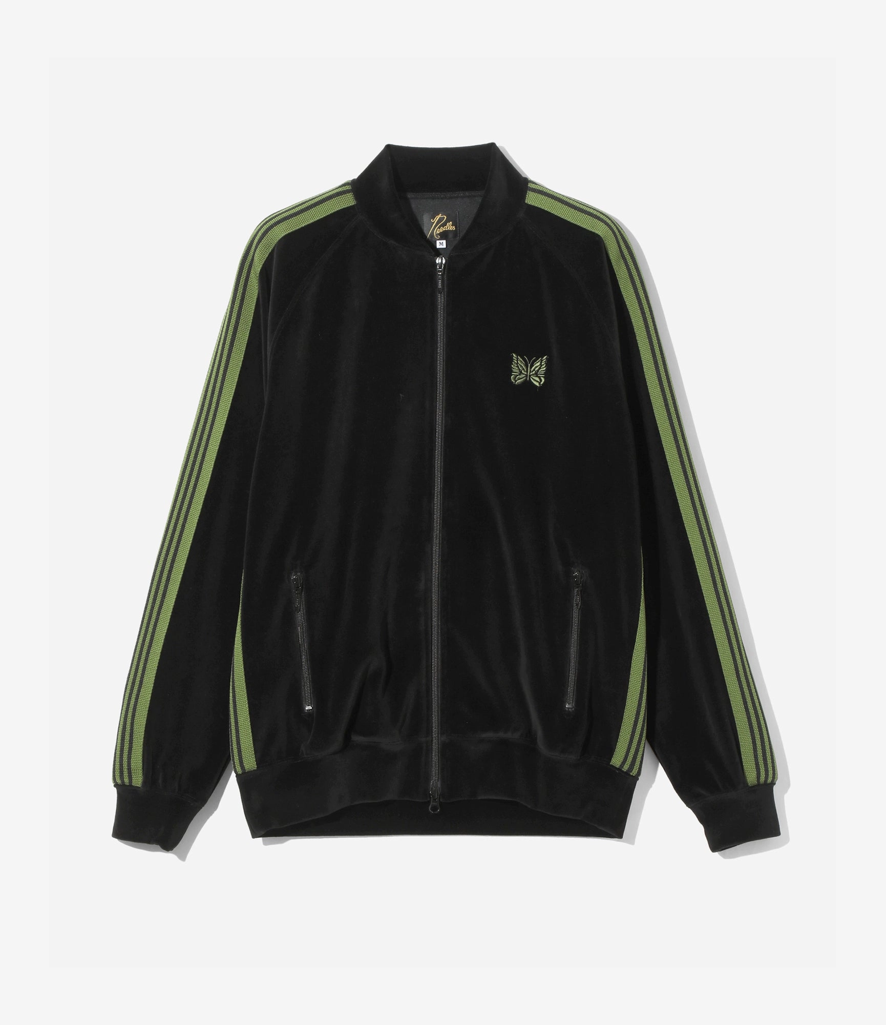 Rib Collar Track Jacket ?C Black Velour Windproof Technology FlexibleMovement