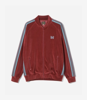 High-quality Quick Dry Coating Rib Collar Track Jacket ?C?Burgundy Velour