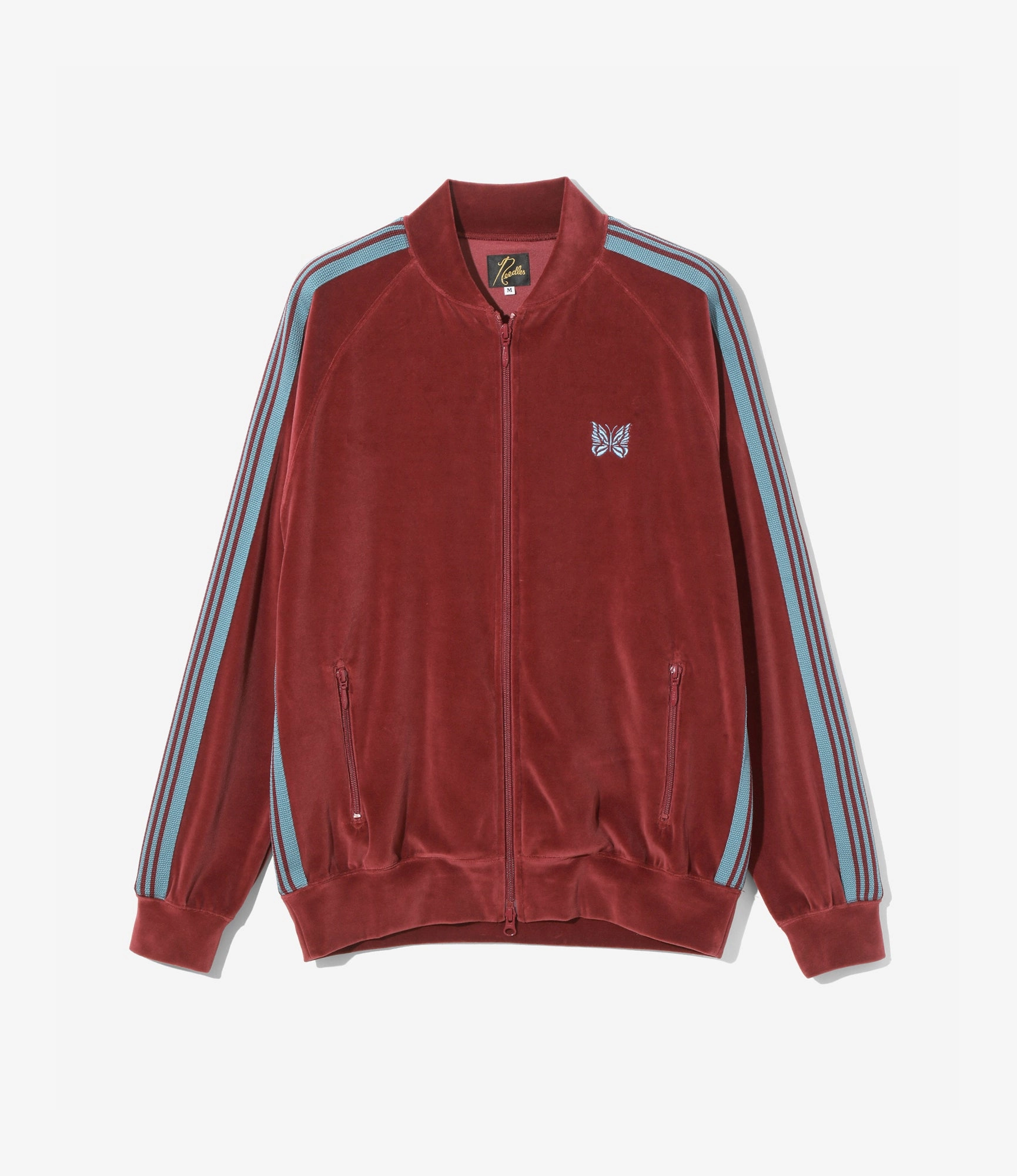 High-quality Quick Dry Coating Rib Collar Track Jacket ?C?Burgundy Velour