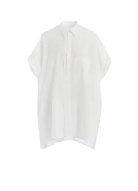 Relaxed Silhouette Thermal Regulation Fabric COTTON LAWN HALF SLEEVE BLOUSE