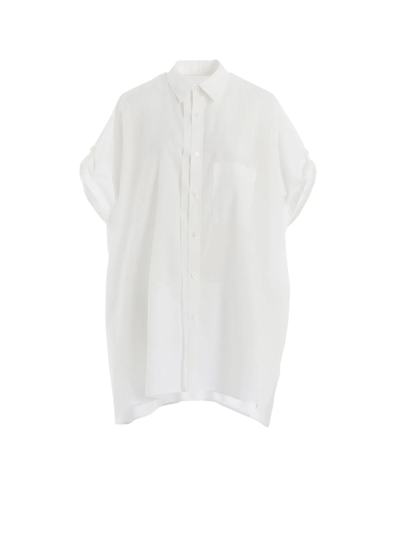 Relaxed Silhouette Thermal Regulation Fabric COTTON LAWN HALF SLEEVE BLOUSE