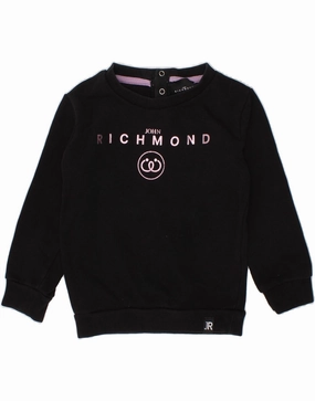 Easy Silhouette RICHMOND Baby Girls Graphic Sweatshirt Jumper 12-18 Months Black Cotton