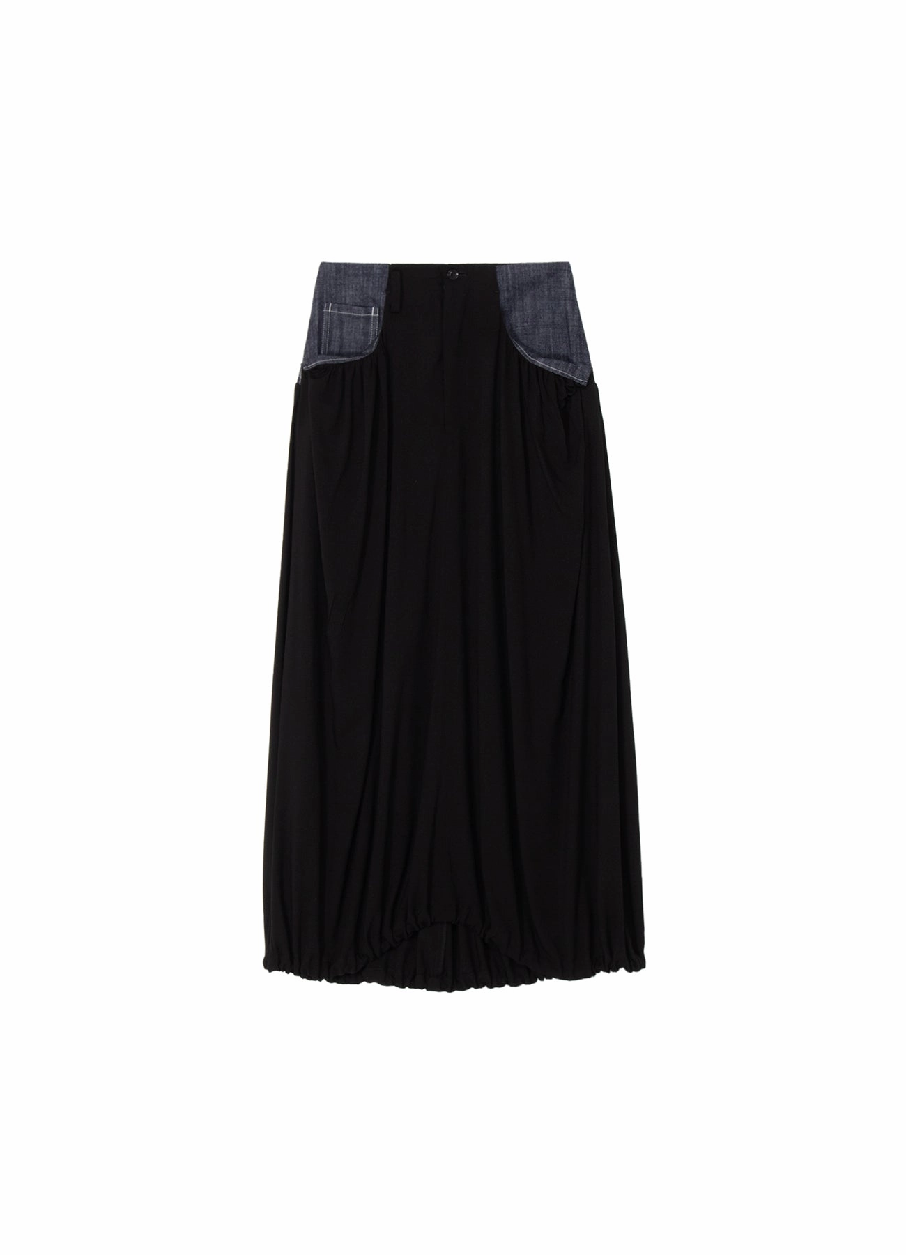 RIGID DENIM COMBINATION SKIRT Sporty-Look