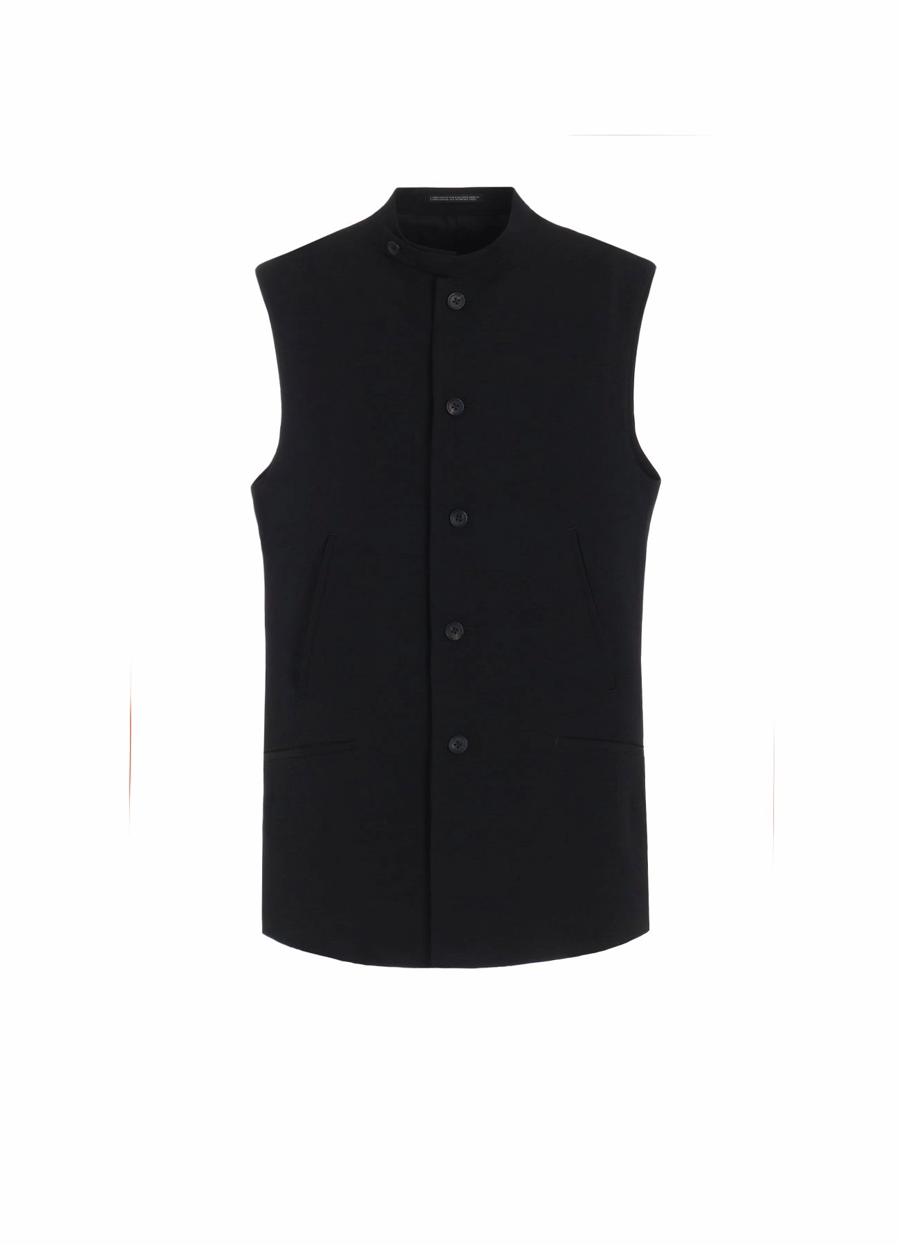 WOOL GABARDINE STAND COLLAR VEST Dynamic Fit System