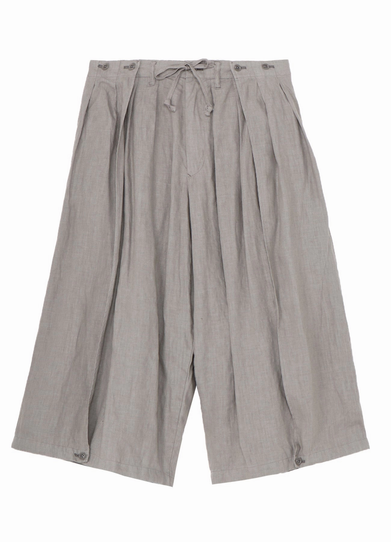 GARMENT DYE FLAX BOTH SIDES WRAP PANTS Smooth Fabric