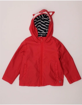 Foldable Collar Design JOULES Baby Girls Hooded Rain Jacket 12-18 Months Red Polyurethane