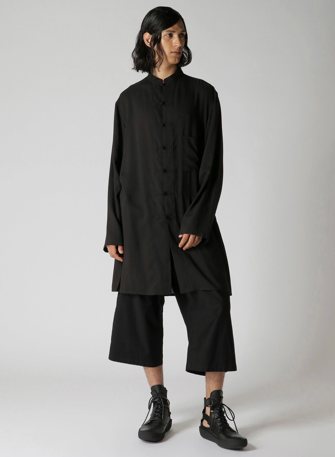 WIDE TWILL G-HIGH-WAIST PANTS BreathableLining Soft Interior