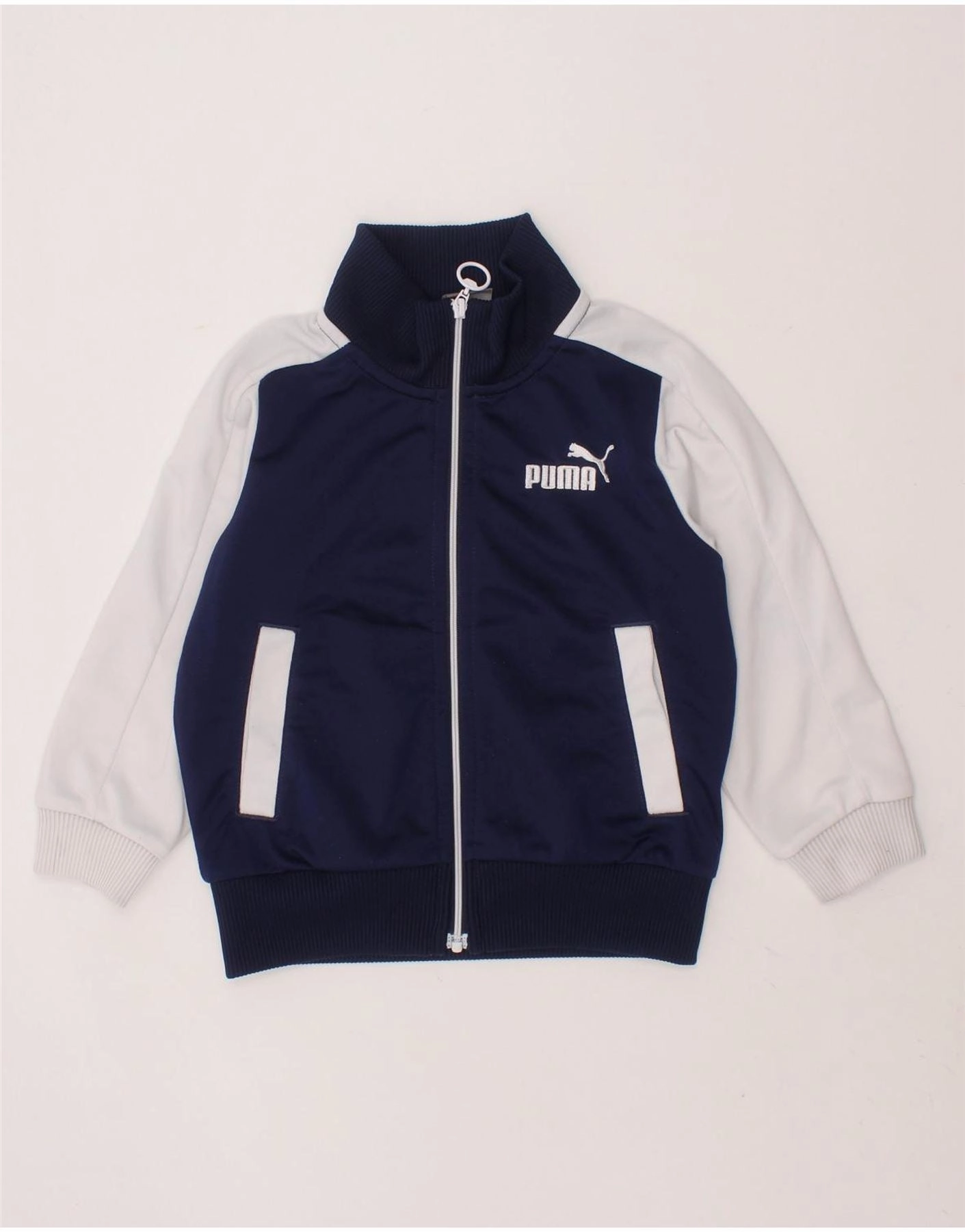 Cold Morning Lipstick PUMA Baby Boys Tracksuit Top Jacket 12-18 Months Navy Blue Colourblock