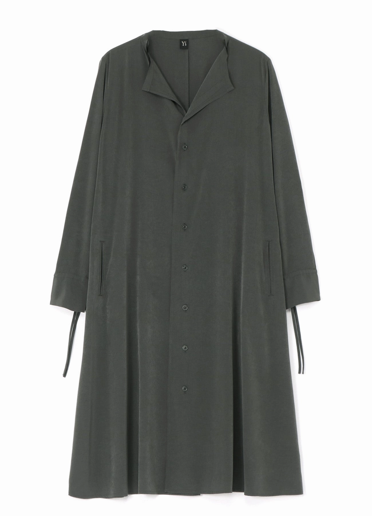 COLLARLESS A-LINE DRESS Light Sheen