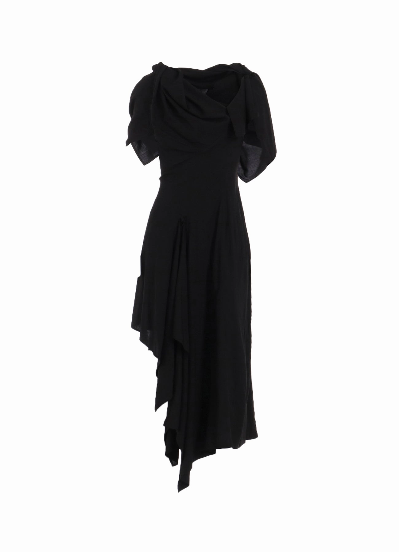 Ry LAWN BACK LACE UP DRAPED DRESS Tonal-Stitching Comfy Detail