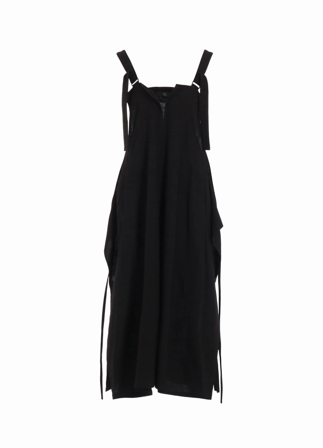 RY/LI CANVAS SIDE BUTTON SHOULDER STRAP DRESS Polished Fit