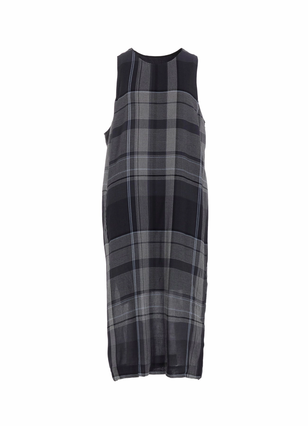RY/NY GAUZE PLAID SLEEVELES DRESS Long Lines