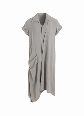 Gentle Fit single wear Ry SEETING CLOTH R DRAPED SHIRT DRESS