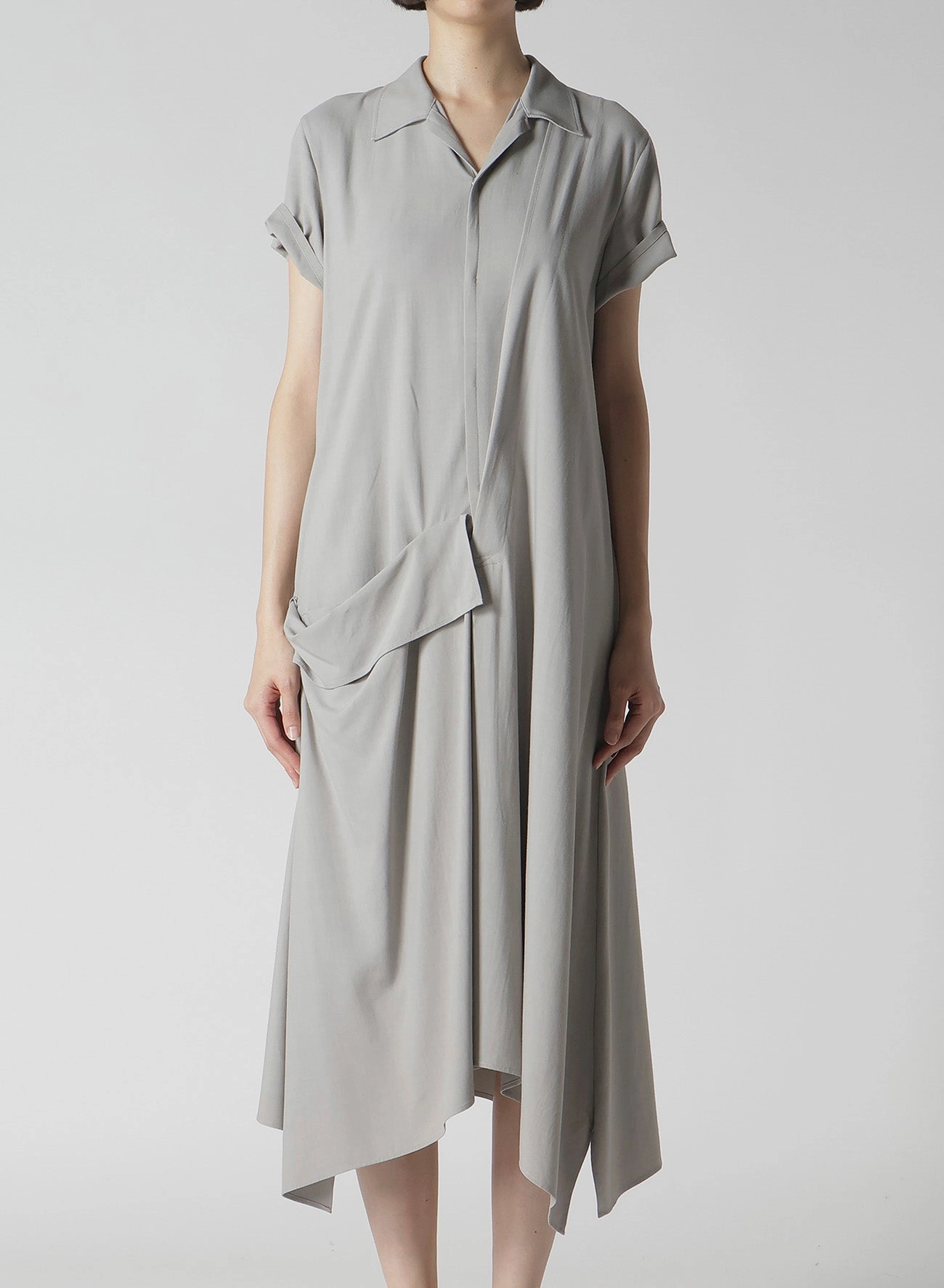 Ry SEETING CLOTH R DRAPED SHIRT DRESS cut out
