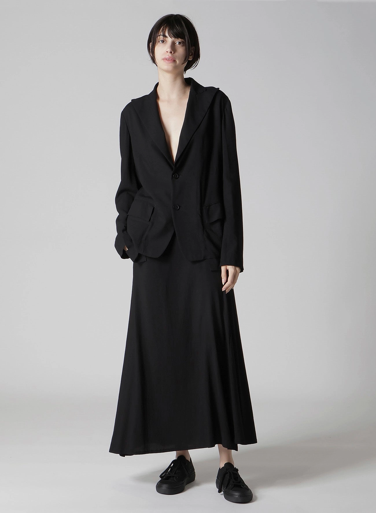 Lightweight-Comfort Slender Look Ry WRINKLED LAWN R POCKET SKIRT