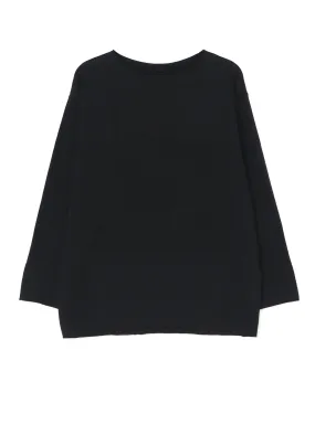 Ry/C TWISTED BOAT NECK PULLOVER KNIT Street Casual Style