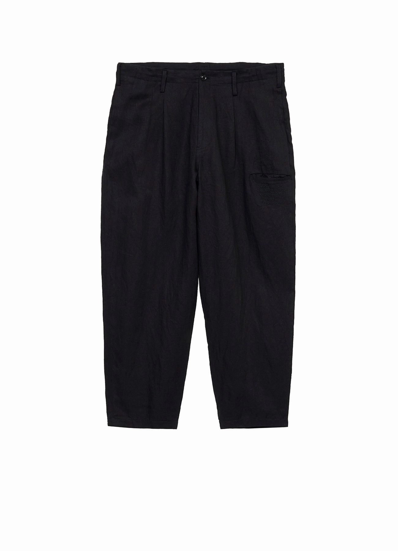 Static free Loose Design S??YTE ?? GDC Collaborate Collection- VINTAGE LINEN CHINO CLOTH OCTAGON STAR EMBROIDERY WAIST-STRING PANTS