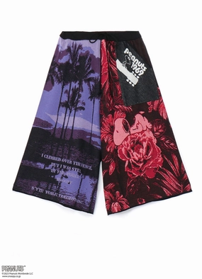 OdorResistantFinish Timeless Comfort S'YTE x PEANUTS -OMNIBUS ILLUSTRATION-HAMEAUZE JACQUARD CULOTTE PANTS