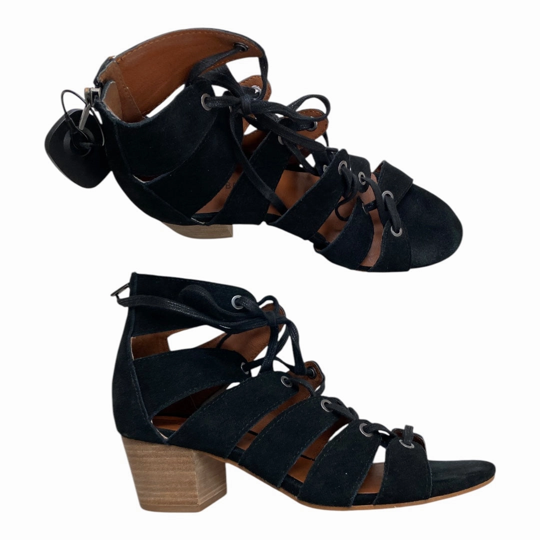 All Day Sandals Heels Block By Lucky Brand In Black, Size:8.5