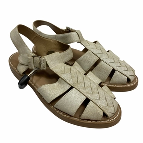 Sandals Flats By Kork Ease In Gold, Size:8 Everyday Versatile Footwear Comfortable Vacation Footwear