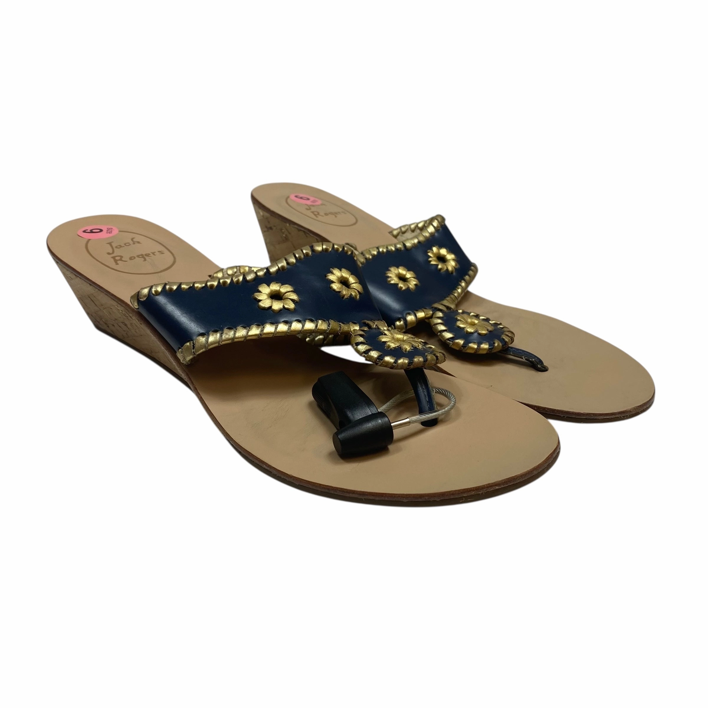 Sandals Designer By Jack Rogers In Blue, Size:9 Vacation Mode Yellow Warm