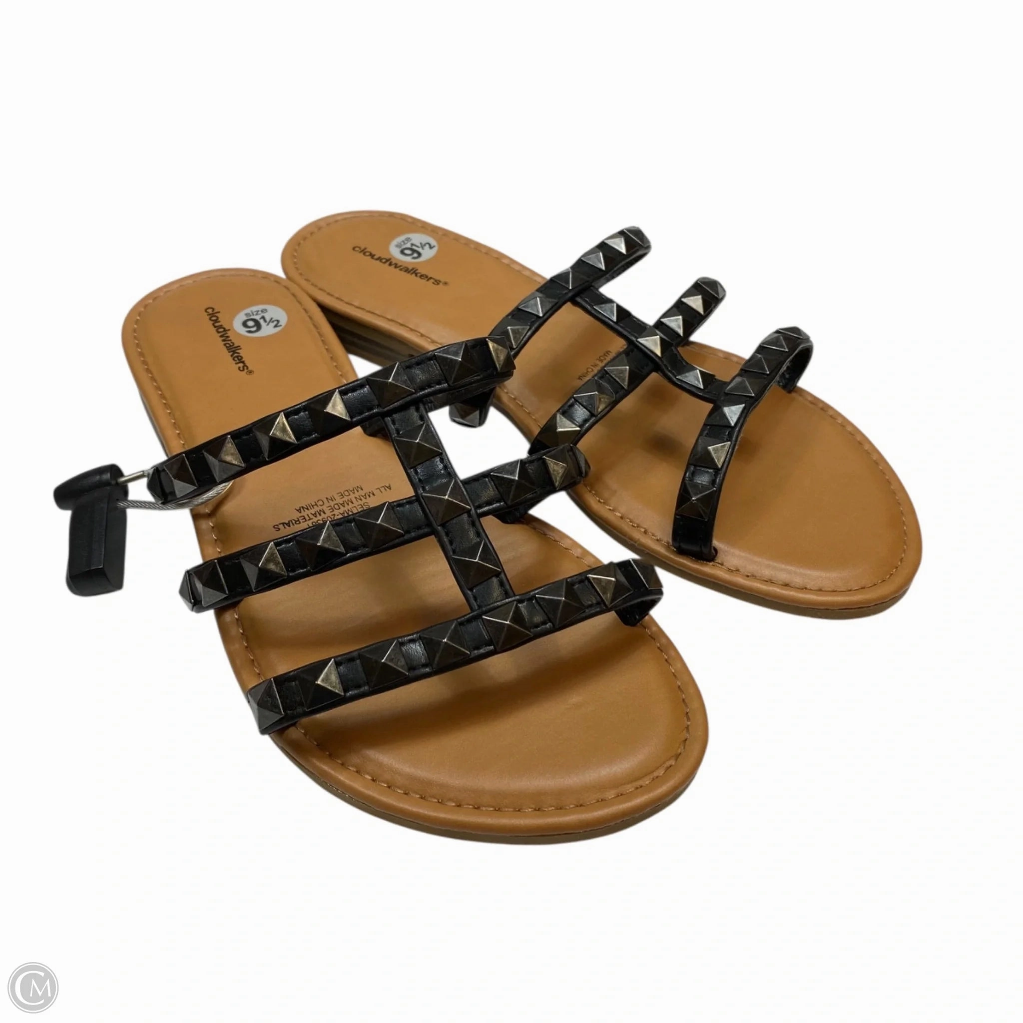 Grip Enhancement Sandals Flats By Cloudwalkers In Black, Size: 9.5