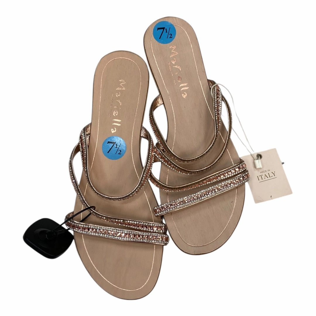 Breezy Comfort Sandals Flats By Cmc In Pink, Size:7.5