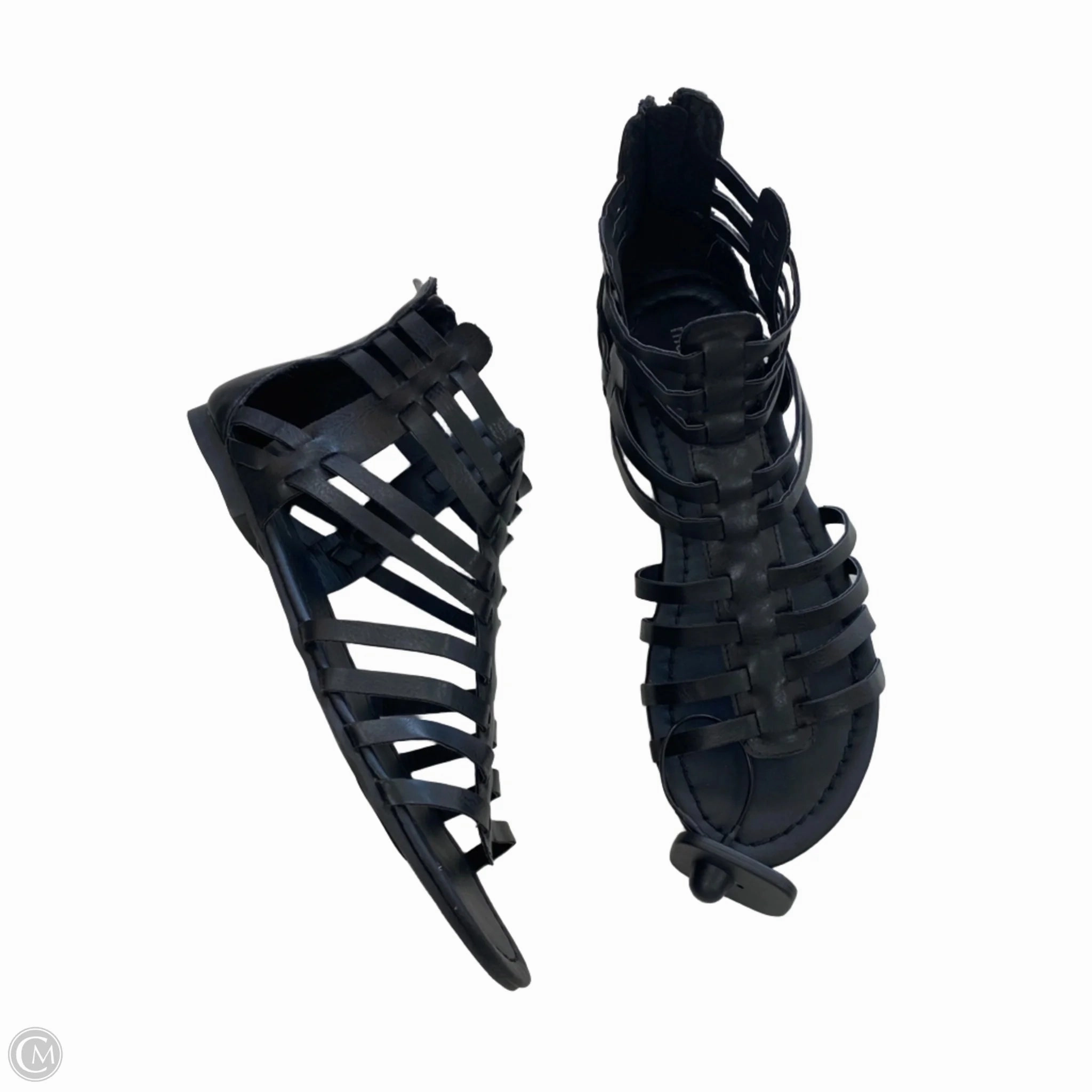 Cushioned Insole Sandals Flats By Maurices In Black, Size: 9