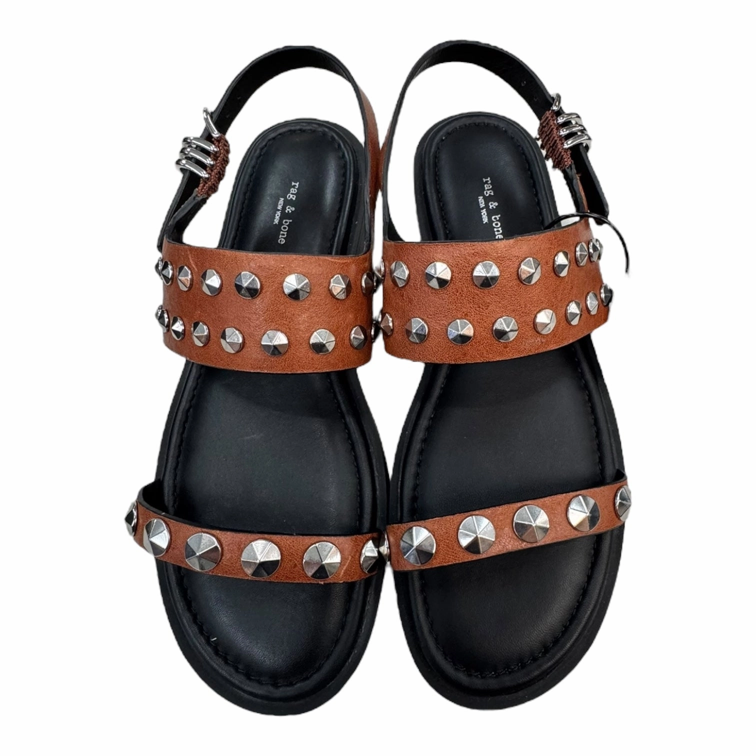 Sandals Flats By Rag And Bone In Black & Brown, Size:5.5 Trendy Footwear Design