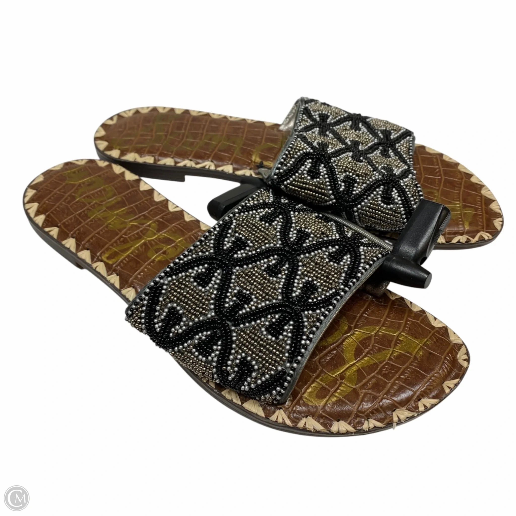 Sandals Flats By Sam Edelman In Black, Size: 8 Anti Slip Outsole Sun Kissed