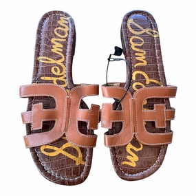 Comfortable Sandals Flats By Sam Edelman In Brown, Size:9.5