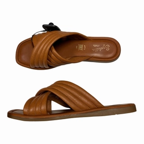 Durable Rubber Tread Sandals Flats By Seychelles In Tan, Size:8.5