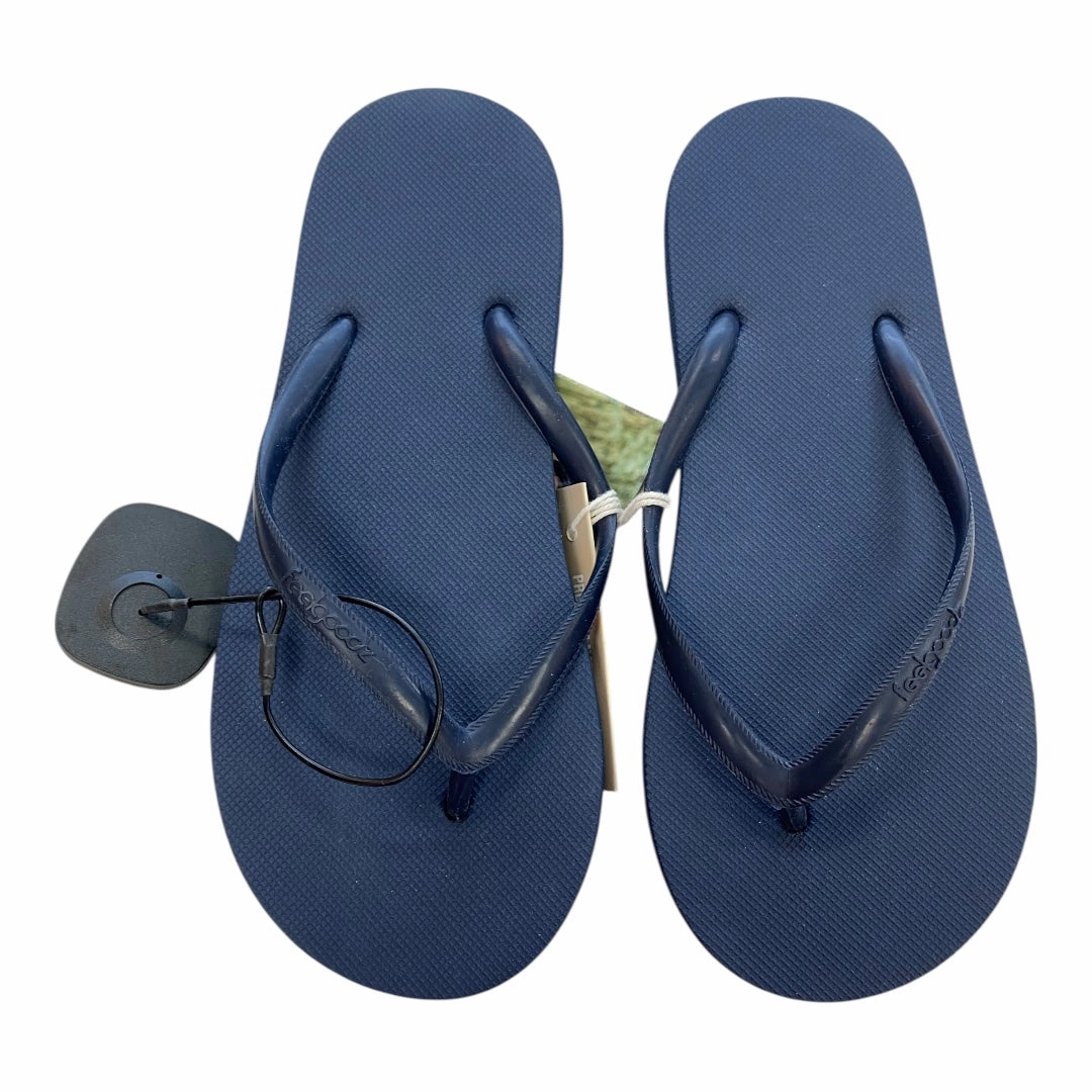 Quick Dry Material Travel Shoes Sandals Flip Flops By Clothes Mentor In Navy, Size:6