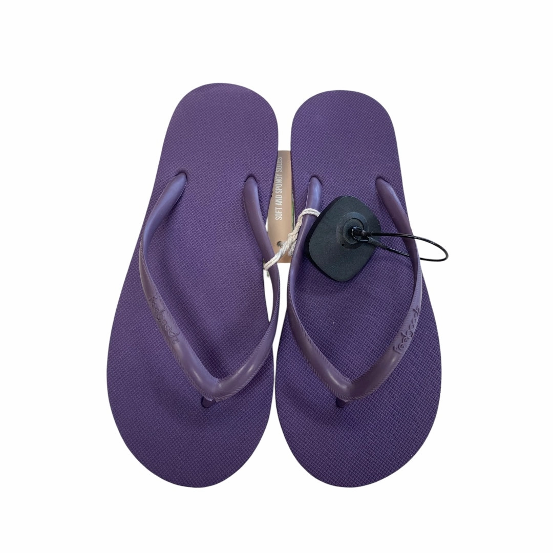Sandals Flip Flops By Clothes Mentor In Purple, Size:7 Casual Outdoor Shoes