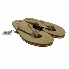 Sandals Flip Flops By Hari Mari In Tan, Size:8 packable