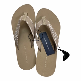 Weekend Chill Sandals Flip Flops By Tommy Hilfiger In Tan, Size:8.5