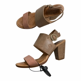 Sandals Heels Block By Born In Multi, Size:8 Green Fresh Comfortable Outdoor Shoes