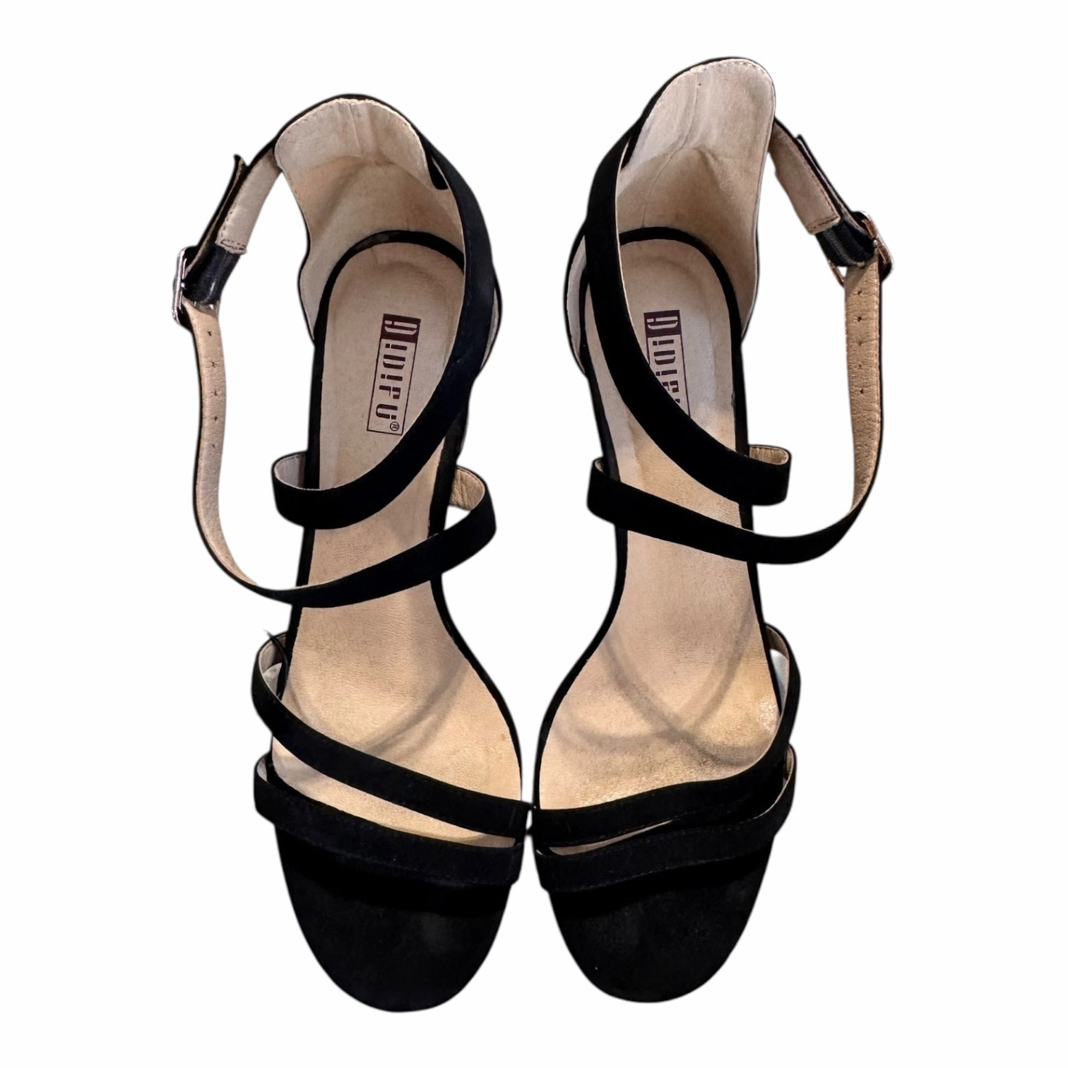 Sandals Heels Block By DIDIFU In Black, Size:9 Flat Comfort