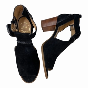 Sandals Heels Block By Jack Rogers In Black, Size:7 Reinforced heel