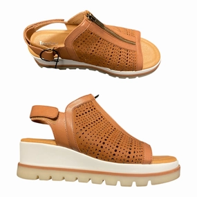 Sandals Heels Block By Jambu In Brown, Size:7.5 Daily Walk