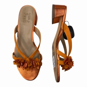 Sandals Heels Block By Naturalizer In Orange, Size:8 Lightweight Outdoor Footwear Stretchable
