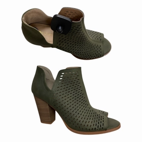 Every Fit Perfect Walking Sandals Heels Block By Restricted In Green, Size:8.5